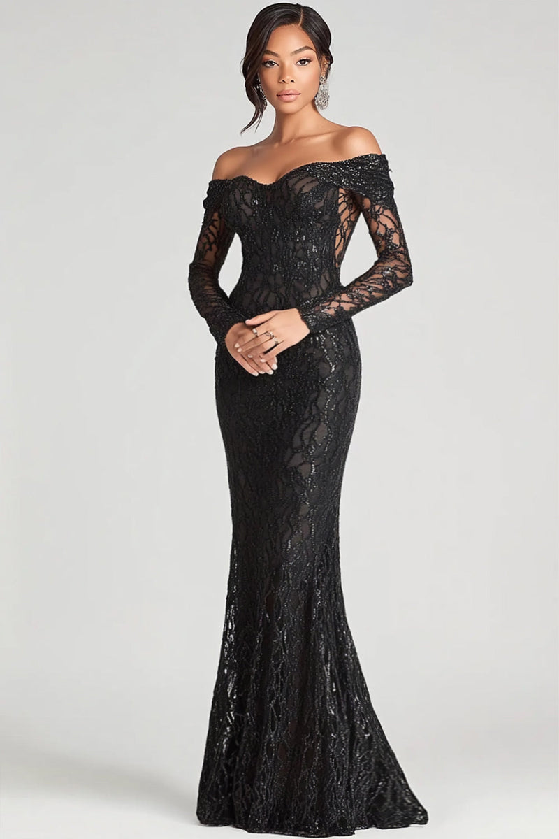 Tie Dye Bardot Tie Dress Off-The-Shoulder Black Floral Lace Long Sleeve Maxi Dress 1119 Tie Dye Bardot Tie Dress Off-The-Shoulder Black Floral Lace Long Sleeve Maxi Dress 1119