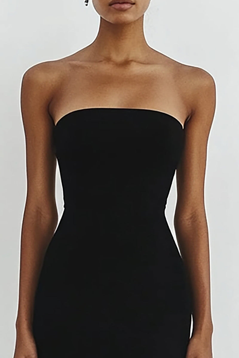 Luxus Traegerloses Schwarzes Kleid Ebenbildnie11399