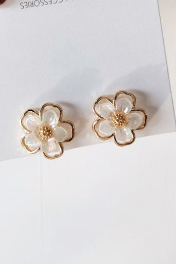 Weiße Blumen Ohrringe