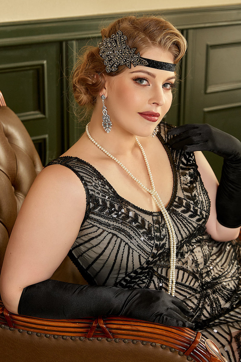 schmuck handschuhe Zapaka Frauen Sieben Stück Halskette Handschuhe 1920er Jahre Party  Accessoires Set – ZAPAKA DE