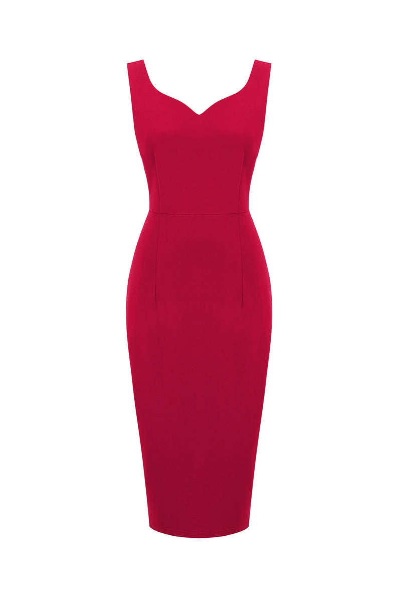 Laden Sie das Bild in den Galerie-Viewer, Rotes Bodycon Vintage Kleid aus den 1960er Jahren