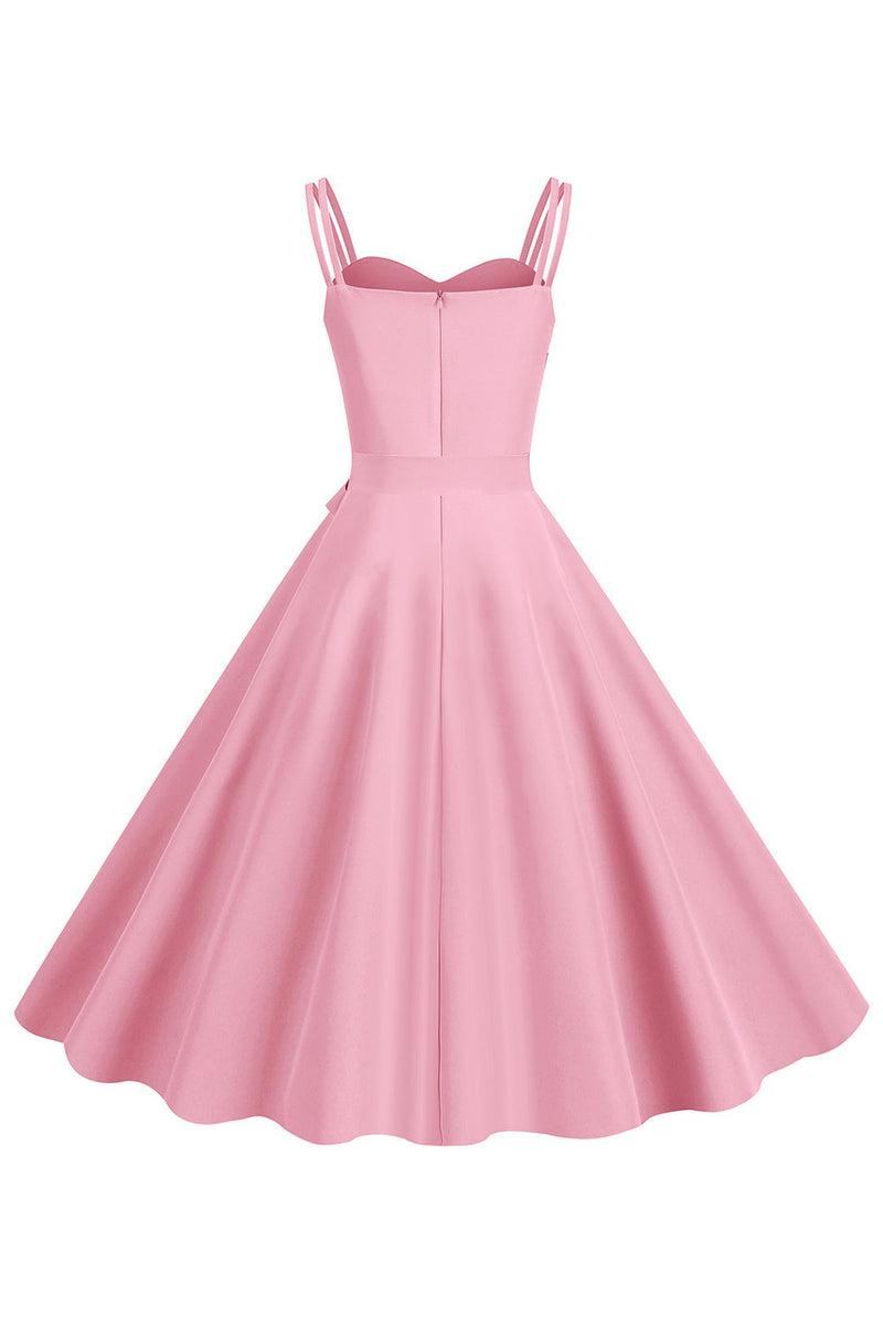 Bunt 1950er Karo Breite Träger A-Linie Kleid main image 1