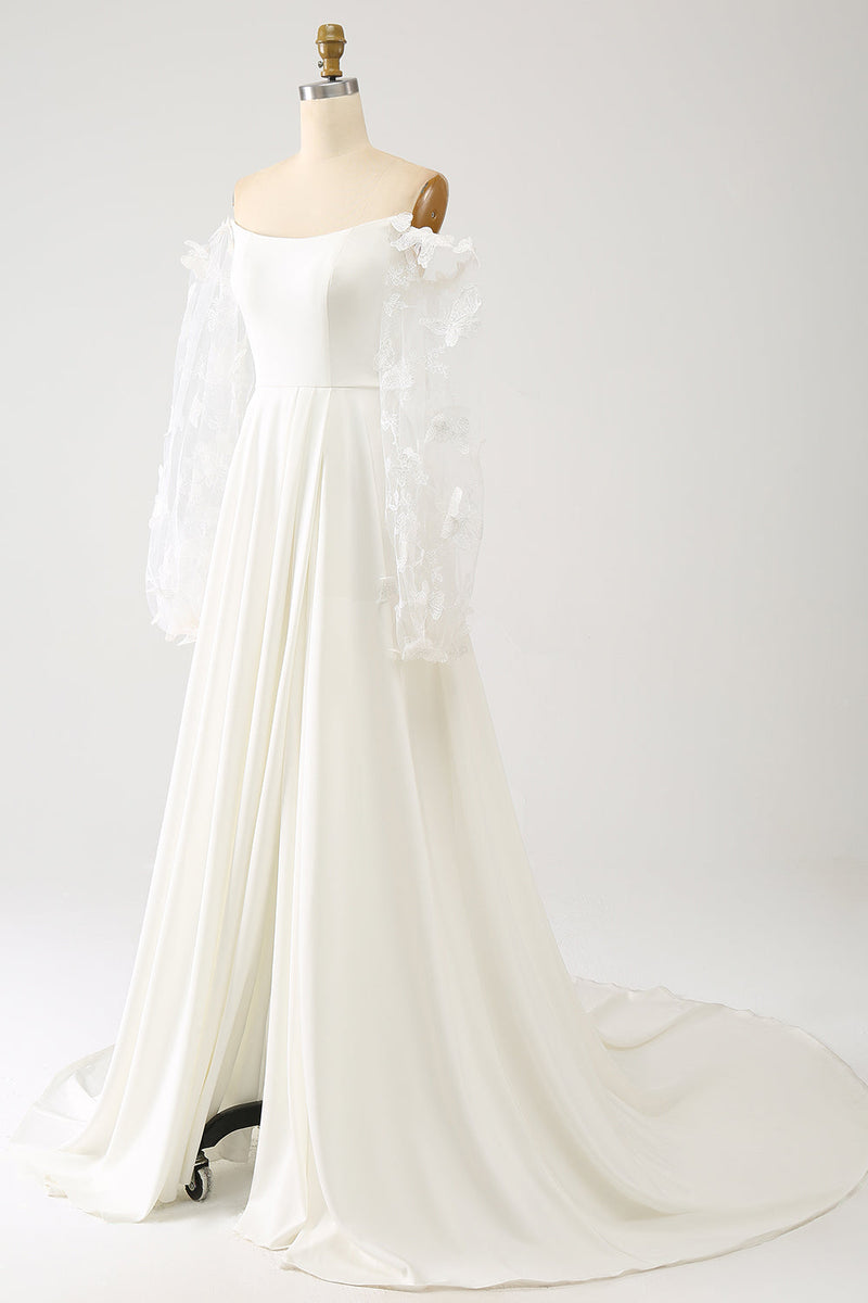Brautkleid Schärpe mit Ziersteinbesatz elfenbein