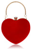 Laden Sie das Bild in den Galerie-Viewer, Rote Samt Herzform Handtasche