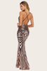 Laden Sie das Bild in den Galerie-Viewer, Schwarze Meerjungfrau Pailletten langes Ballkleid