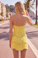 Laden Sie das Bild in den Galerie-Viewer, Sweetheart Rosa Bodycon Kurzes Abendkleid mit Strasssteinen
