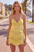 Laden Sie das Bild in den Galerie-Viewer, Sweetheart Rosa Bodycon Kurzes Abendkleid mit Strasssteinen