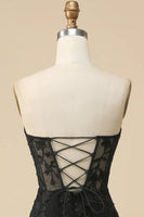 Laden Sie das Bild in den Galerie-Viewer, Helles Lila Korsett Herzausschnitt Langes Spitze Meerjungfrau Ballkleid mit Schlitz