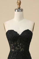 Laden Sie das Bild in den Galerie-Viewer, Helles Lila Korsett Herzausschnitt Langes Spitze Meerjungfrau Ballkleid mit Schlitz