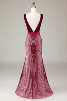 Laden Sie das Bild in den Galerie-Viewer, Langes Mermaid Pailletten Schwarzes Abendkleid