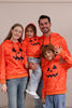 Laden Sie das Bild in den Galerie-Viewer, Orange Halloween Familienanzug Langärmeliges Kapuzensweatshirt