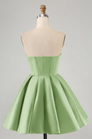 Laden Sie das Bild in den Galerie-Viewer, Niedliches A Linie Herzausschnitt Korsett Fuchsia Abiballkleid mit Perlenstickerei