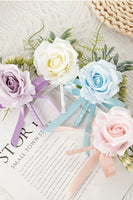 Laden Sie das Bild in den Galerie-Viewer, Elegante Blue Pearl Prom Handgelenk Corsage für Hochzeitsfeier