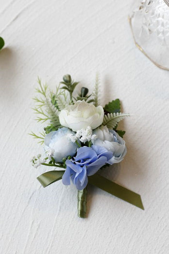 Romantische blaue Ball Handgelenk Corsage für Hochzeitsfeier