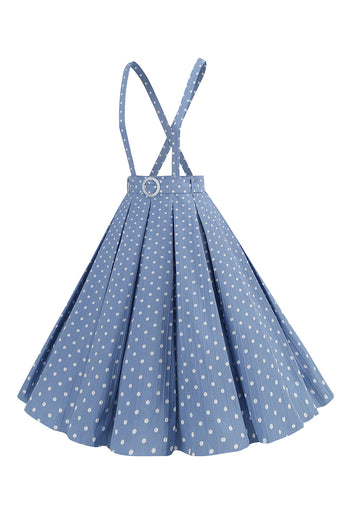 Aprikose Polka Dots A Linie Träger Overall Vintage Kleid