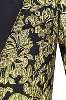 Laden Sie das Bild in den Galerie-Viewer, Goldener Jacquard-Blazer mit gekerbtem Revers für Herren
