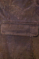 Laden Sie das Bild in den Galerie-Viewer, Glitzernder brauner Ein-Knopf Schal Revers Blazer für Herren