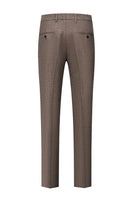 Laden Sie das Bild in den Galerie-Viewer, Braun 3-teiliger Herrenanzug Slim Fit Trauzeugenanzug