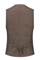 Laden Sie das Bild in den Galerie-Viewer, Braun 3-teiliger Herrenanzug Slim Fit Trauzeugenanzug