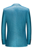 Laden Sie das Bild in den Galerie-Viewer, Glitzernder königsblauer einreihiger 2-teiliger Herren-Ballanzug