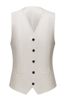 Laden Sie das Bild in den Galerie-Viewer, Weißes Schalrevers 3 Stück Herrenanzüge