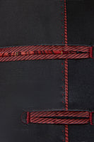 Laden Sie das Bild in den Galerie-Viewer, Roter Jacquard 2 Stück Schal Revers Herrenanzüge