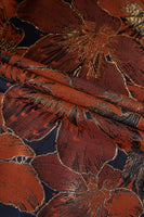 Laden Sie das Bild in den Galerie-Viewer, Brauner Jacquard-Schal Revers Herren 2-teilige Anzüge