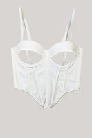 Laden Sie das Bild in den Galerie-Viewer, Rosa Spaghettiträger Korsett Oberteil mit asymmetrischem Saum