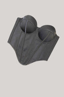 Laden Sie das Bild in den Galerie-Viewer, Rosa Spaghettiträger Korsett Oberteil mit asymmetrischem Saum