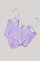 Laden Sie das Bild in den Galerie-Viewer, Rosa Spaghettiträger Korsett Oberteil mit asymmetrischem Saum