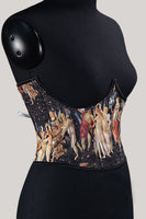 Laden Sie das Bild in den Galerie-Viewer, Stilvolles schwarzes Korsett Spitzenoberteil mit Muster