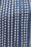 Laden Sie das Bild in den Galerie-Viewer, Blaues Crop-Top aus Denim mit Strass Fransen