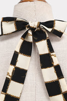 Laden Sie das Bild in den Galerie-Viewer, Schwarzes Gitterkariertes Neckholder Kurzes Kleid aus den 1950er Jahren