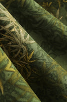 Laden Sie das Bild in den Galerie-Viewer, 1950er Armee Grün geblümter plissierter Swing rock