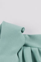 Laden Sie das Bild in den Galerie-Viewer, Grüne Rüschen Kurzärmeliges Retro Kleid aus den 1950er Jahren