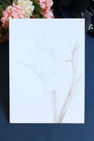 Laden Sie das Bild in den Galerie-Viewer, Einfache Einladungskarten mit Blumendruck
