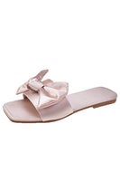 Laden Sie das Bild in den Galerie-Viewer, Rosa Hausschuhe für Damen mit Schleife