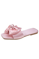 Laden Sie das Bild in den Galerie-Viewer, Rosa Hausschuhe für Damen mit Schleife