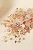 Laden Sie das Bild in den Galerie-Viewer, Blume Kristall Perle Strass Hochzeit Haarspange