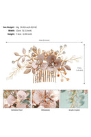 Laden Sie das Bild in den Galerie-Viewer, Blume Kristall Perle Strass Hochzeit Haarspange