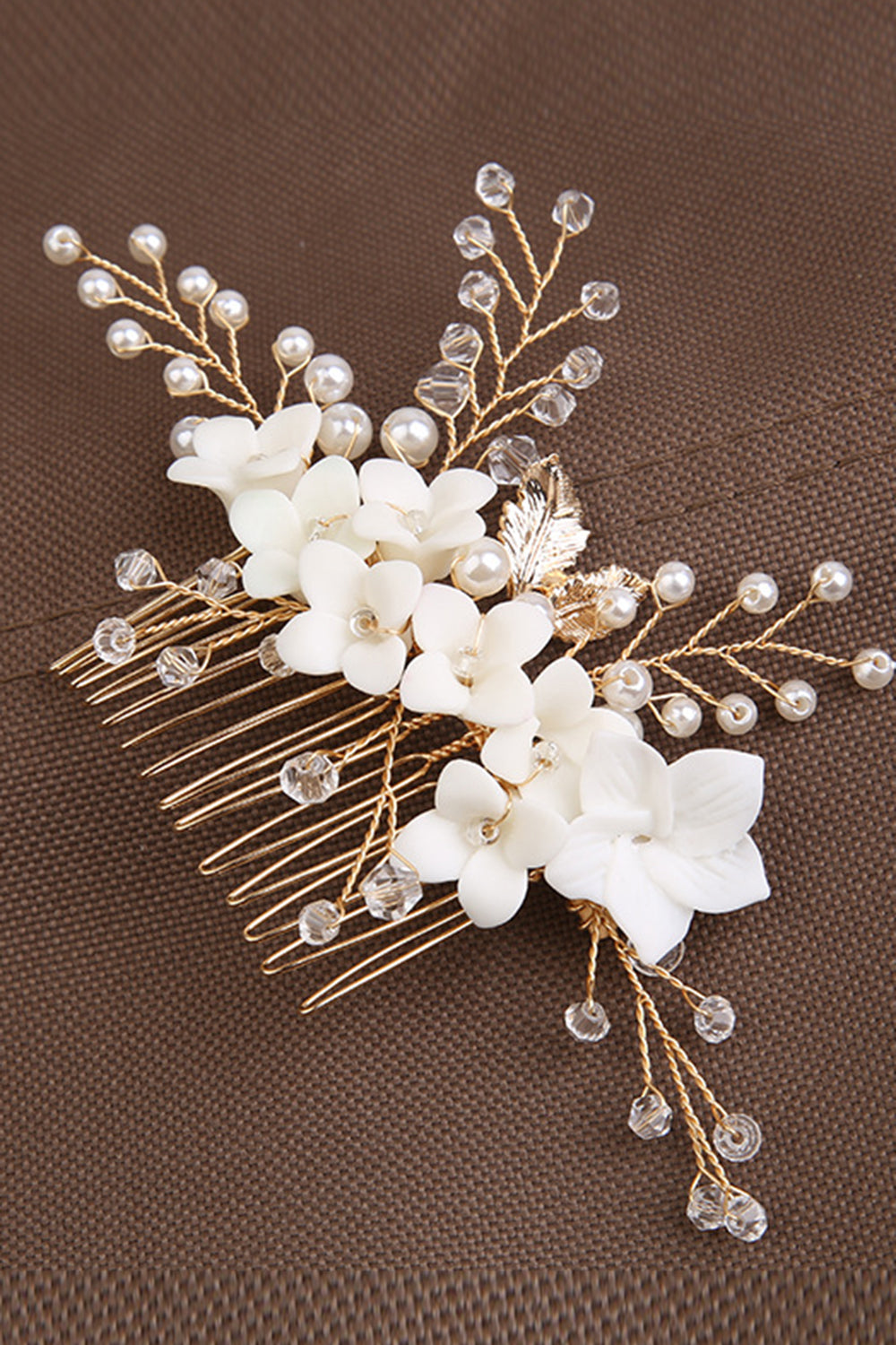 Modische grün weiße Blumendesign Braut Hochzeit Kopfschmuck