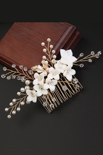 Modische grün weiße Blumendesign Braut Hochzeit Kopfschmuck