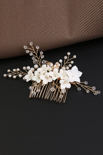 Modische grün weiße Blumendesign Braut Hochzeit Kopfschmuck