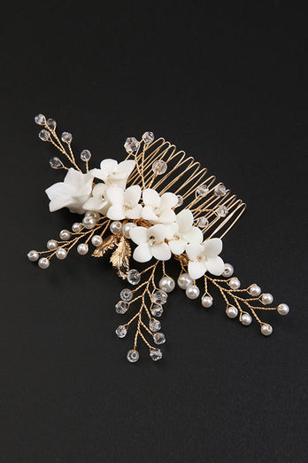 Modische grün weiße Blumendesign Braut Hochzeit Kopfschmuck