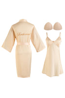 Laden Sie das Bild in den Galerie-Viewer, Burgundy Braut Pyjamas Brautjungfern Nachthemd Set für Hochzeitsfeier