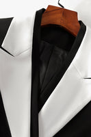 Laden Sie das Bild in den Galerie-Viewer, Schwarzer kurzer Damenblazer mit gekerbtem Revers