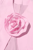 Laden Sie das Bild in den Galerie-Viewer, Eleganter rosa 3D-Blumenblazer für Damen