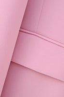 Laden Sie das Bild in den Galerie-Viewer, Rosa Schal Revers Ein Knopf 2 Stück Frauen Anzüge