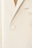 Laden Sie das Bild in den Galerie-Viewer, Beige Oversize Damen Blazer mit 3D Schmetterlingen