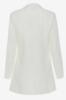 Laden Sie das Bild in den Galerie-Viewer, Schwarzer Peak Revers Damen Blazer mit Perlenstickerei